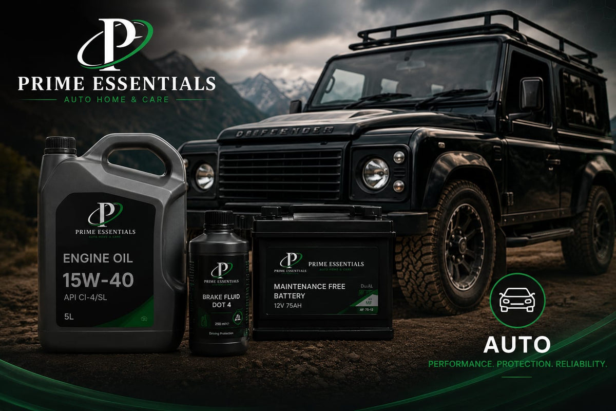 Prime Essentials Auto - Engine Oil, Brake Fluid and Battery products