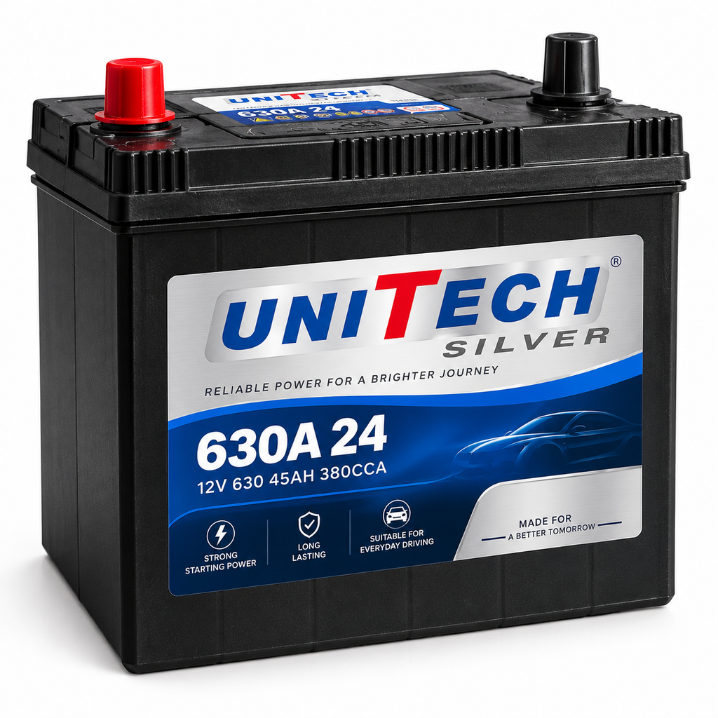 UniTech Silver 630A 24 Battery – 12V 45Ah 380CCA