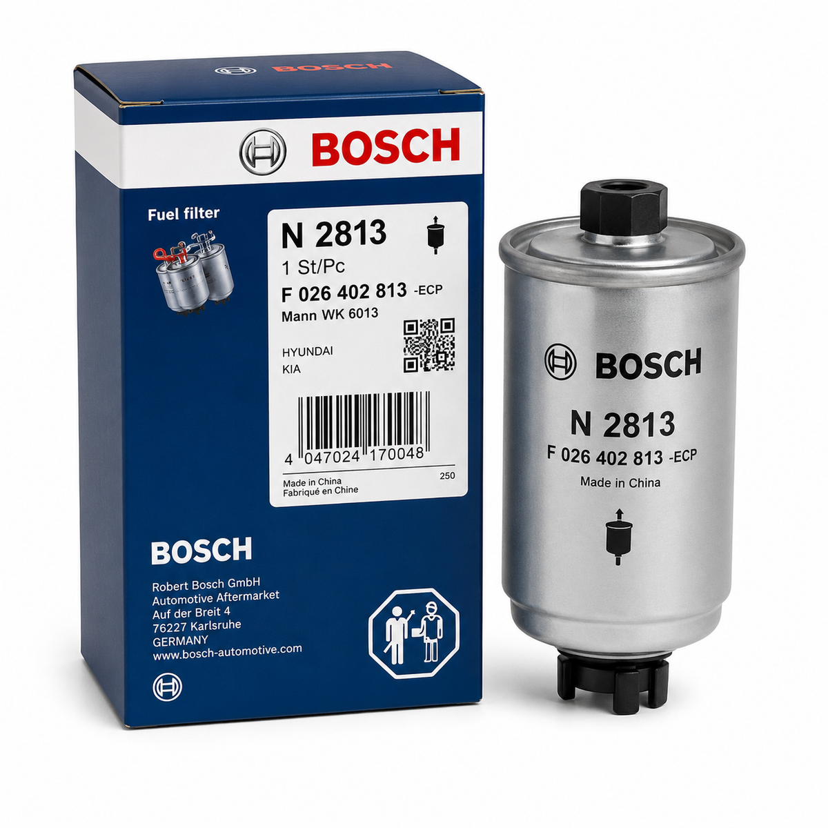 Bosch N2813 Fuel Filter with blue box – F 026 402 813