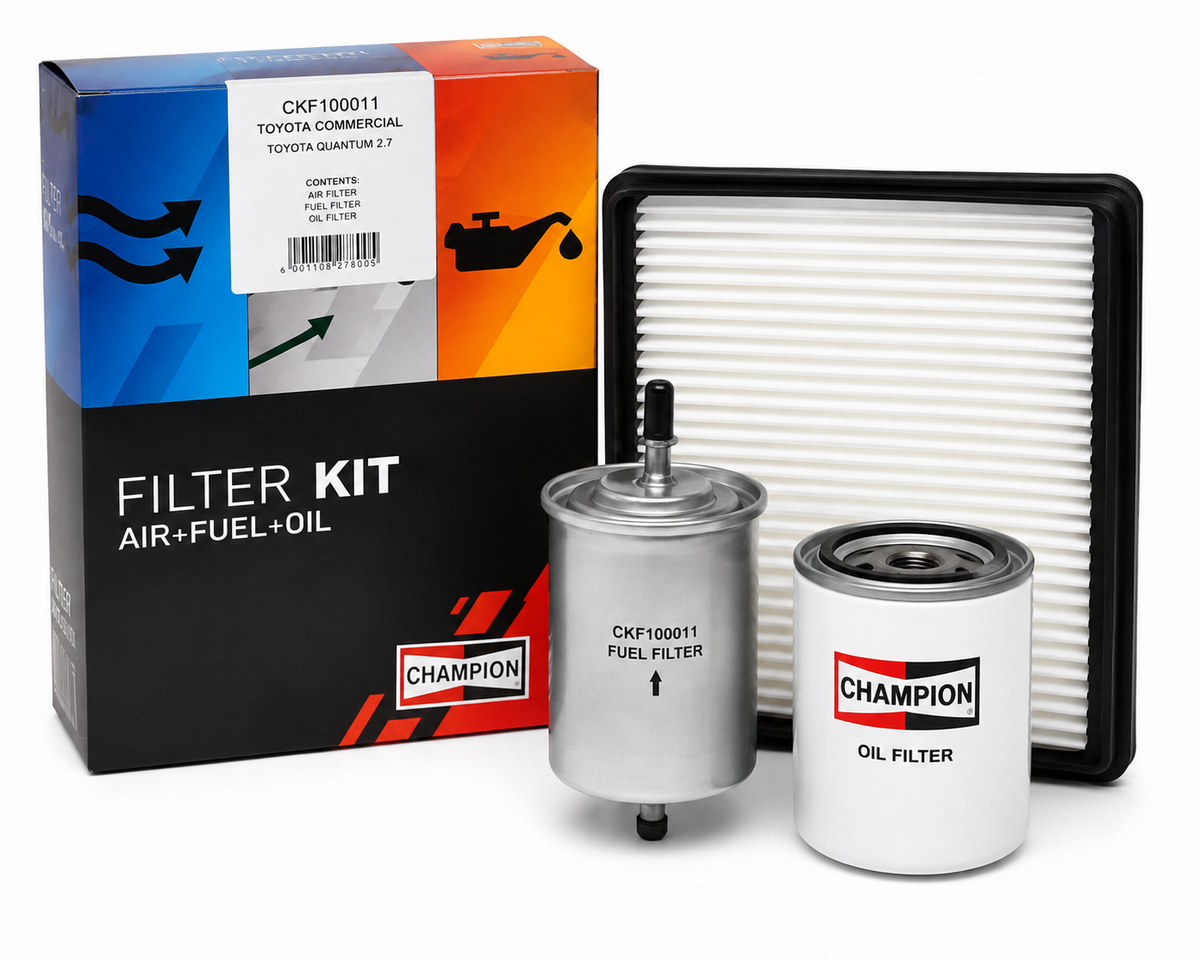 Champion CKF100011 Filter Kit – Toyota Quantum 2.7 with box and filters