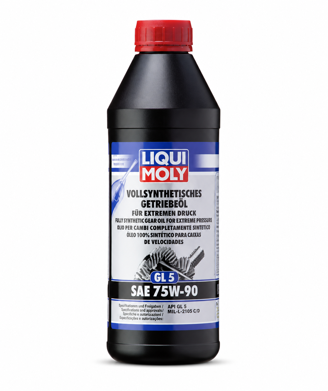 Liqui Moly Fully Synthetic Gear Oil GL5 SAE 75W-90 1L bottle